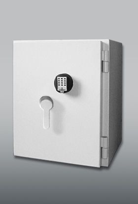Small safe in RAL white