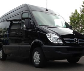 Black van for transport