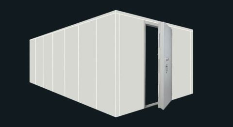 Vault in modular construction with resistance grade CEN I-VI