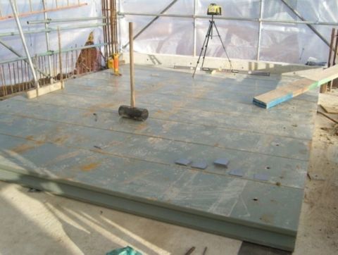 Bodenplatten eines Tresorraums