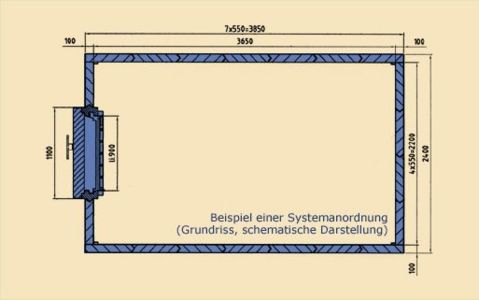 Schematic representation of the vault EL ST 100 VIII