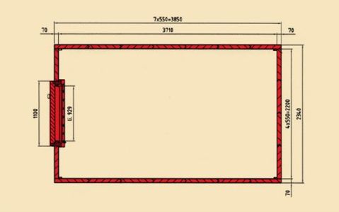 Schematic representation of the vault EL ST 70 V + 70 VI